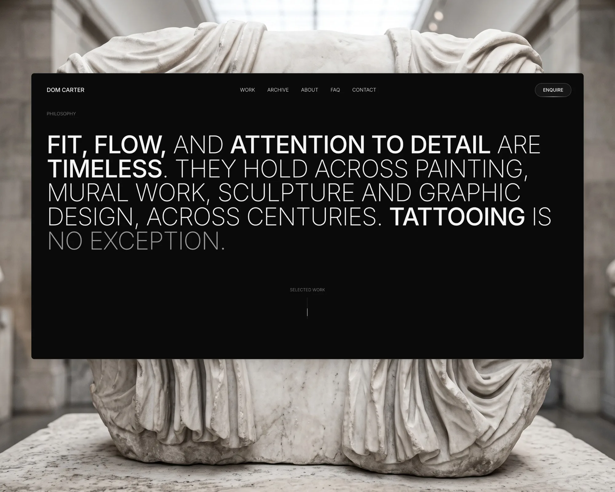 Dom Carter Tattoo Artist